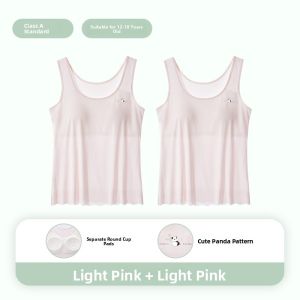 Miiow | Developing Teenage Girls Underwear Breathable Seamless Vest For Middle And High School Students Comfortable Nylon Fabric