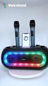 【PRO MAX BASS】Speaker Bluetooth Karaoke Besar Super Bass 15 Inch Polytron 2 Mic Protable Wireless Salon Aktif 100% Original Musik Box Full Bass Lampu RGB KTV Premium Set Lengkap Spiker Hi-Fi Subwoofer Radio FM/TF /SD/USB/TWS/TRE - Garansi 12 Bulan