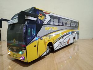 bus miniatur mainan anak viral full lampu