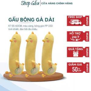 Gấu Bông Gà Vàng - Gà Ôm Dài Cute  Gía sỉ Tại Xưởng