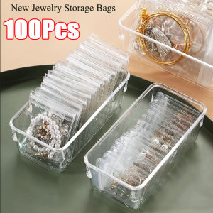 10-100pcs Thickened Clear Jewelry Storage Bag / 6x8cm PVC Waterproof Sealing Bags / Anti-Oxidation Desktop Storage Pouch with Zip / Small Size Dust Proof Organizer Bag for Rings Earrings Bracelet
