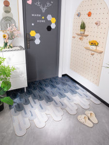 Modern Entrance Door Mat PVC Resistant to Dirt Can Be Wiped No Need to Wash Anti-Slip Home Entrance Anti-Fall Carpet
