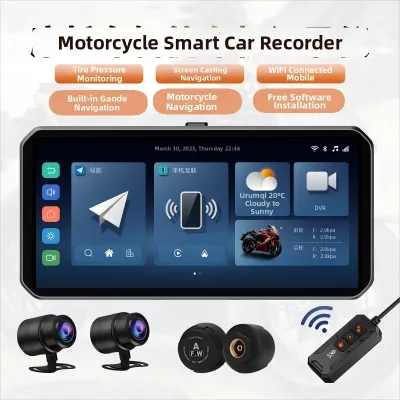 4G GPS Navigation Car DVR 2K Dual Lens CarPlay TPMS
