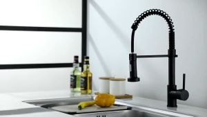 SUS 304 Kran Angsa Tarik Kran Cuci Piring Flexible Keran Dapur Restoran Angsa Fleksibel