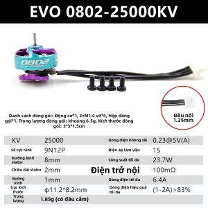 Motor Không Cọ 25000KV Cho Máy Bay Drone Racing FPV Trong Nhà
