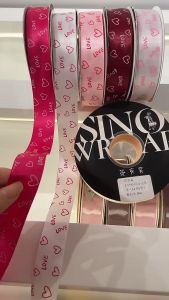 (36M) 2.5CM MINI LOVE Ribbon Reben Riben Gift Satin Organza Flower Bouquet Bunga Hadiah Cake DIY 520 Valentine