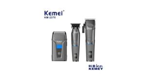 Kemei Km-2375 LED Display 3pcs Hair Clipper USB Charging Electric Trimmer Hair Clipper Shaver Set