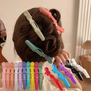 2pcs Colorful Alligator Hair Clips Clamps Hairdressing Professional Salon Hair Grip Crocodile Hairpins Hair Barber Accessories