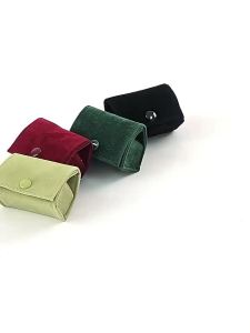 Portable Velvet Jewelry BoxMini Button Organizer Bag for Earring Ring Bracelet Ideal Gift for Wife Mom Daughter and Friend
