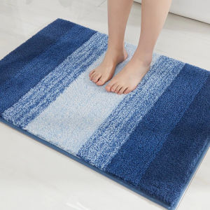 Thảm Phòng Tắm Chống Trượt Thấm Nước VIKAMA Thảm Polyester Phong Cách Cổ Điển Cho Phòng Ngủ Phòng Khách - Thảm Chùi Chân Loại Bỏ Bụi Cho Gia Đình