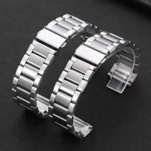 Stainless Steel Watch Band Bracelet 20mm 22mm Women Men Metal Wristband Replacement Strap Universal With Tool Watch Accessories