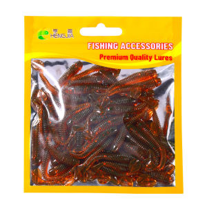 Hengjia 10PCS/50pcs 4.5CM Small Soft Worm Swimbait T Tail Silicone Bait Wobbler Fishing Tackle for Carp Bass Pike