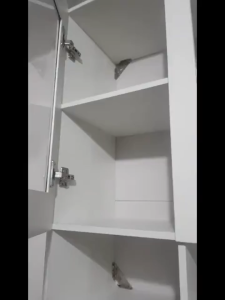 Cream Aesthetic Wall Mounted Cupboard Multi-scene Hanging Storage Cabinet Ideal for Kitchen and Bathroom Organization