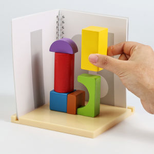 Educational Spatial Logic Building Blocks Board Game for Preschool Math