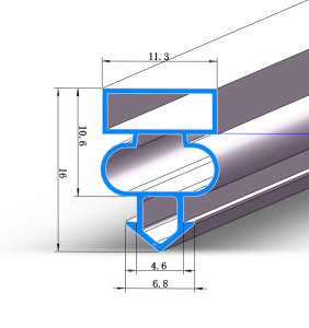 Magnetic Sealing Strip for Fridge Freezer Glass Cabinet Wine Cellar Cold Storage PVC Extrusion Strip Home And Commercial Use