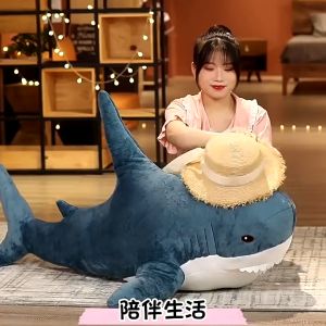 🎉Ready Stock 🎉Stuff Shark Plush Toy Adult Decoration Pillow Kids Sleeping Pillow鲨鱼娃娃