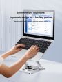 RIKSOIN | 360° Rotatable Adjustable Height Aluminum Laptop Stand. 