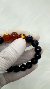 Vòng tam hợp dần ngọ tuất chất liệu mã não đen tự nhiên - size 8 10 12ly cho người mệnh mộc mệnh thủy - có khai quang điểm nhãn may mắn tài lộc - PHONG THỦY ANH VŨ