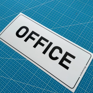 Office. Workplace Workspace Business Firm Company. Premium Sticker Sign Notice Signage Big Small Label.