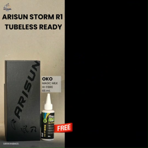 ARISUN: STORM R1 (TLR) ยางทูบเลส ยางนอกเสือภูเขา ขนาด700x28c โปรโมชั่น แถมน้ำยาอุดรอยรั่ว OKO Magic Milk HI-FIBRE 65ml. 1ขวด มูลค่า160฿