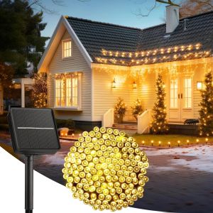 20/200 LEDs Solar Twinkling Fairy Lights 8 Modes LED String Lights Outdoor for Garden Party Decoration Ambient Lighting