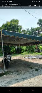 kain Tenda terop ukuran 5x5 Meter kain canvas+rombe bahan kapjep tebel 0.5mm