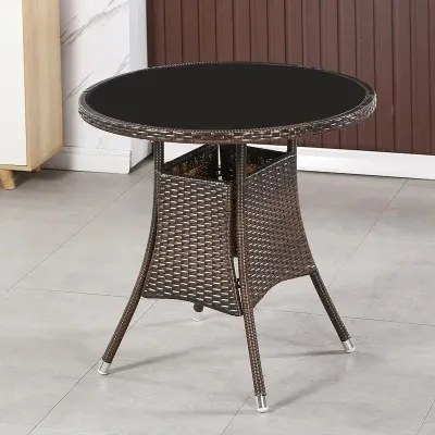 Minimalist Rattan Tea Table