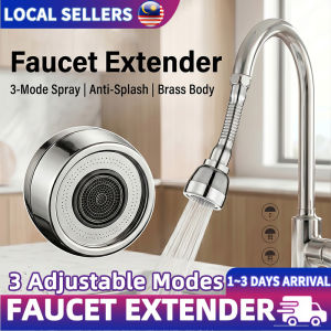 Premium Brass 3 Mode Splash Proof Kitchen Faucet Extender Rust Resistant 360° Flexible Nozzle for Kitchen Sinks