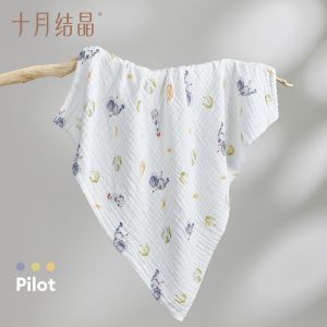 TEN-M JOURNEY 100% Cotton Baby Bath Towel & Blanket - 110x110cm Large Size - Perfect for Bath Time & Snuggles