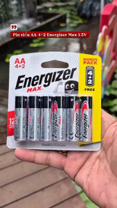 Vỉ 6 viên pin tiểu AA 1.5V Energizer MAX Ankaline dùng trong cửa từ remote đồ chơi chuột máy tính