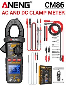 ANENG | ANENG CM86 Auto-Range Clamp Meter 600A AC/DC Voltage Current LCD Backlight NCV Temp Frequency Electrician Maintenance TooL