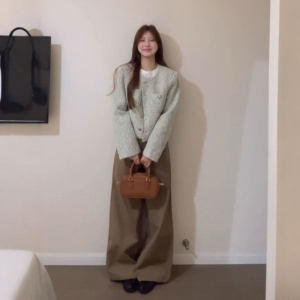 CHANGTONG | Korean Style Chic Tweed Short Jacket