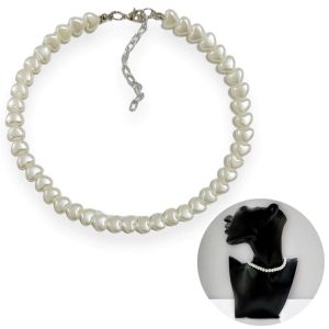 Daryl Love Beads Choker Necklace Kalung Manik Cinta Hati Pearl Holo Hologram Mutiara Warna Warni Transparan