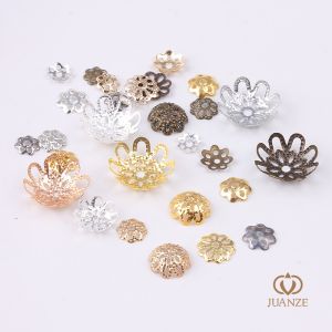 ทําด้วยมือ DIY สร้อยคอไข่มุกสร้อยข้อมือ Spacer ลูกปัดดอกไม้ฐานหมวก < Ne2> เครื่องประดับ Outline สด < Ne1>