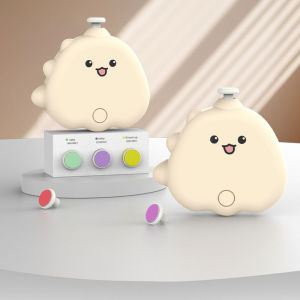 เครื่องบดเล็บไฟฟ้าไดโนเสาร์น่ารัก น้ำยาล้างเล็บไฟฟ้าสำหรับทารก ป้องกันรอยขีดข่วน กรรไกรตัดเล็บแบบพกพา ตัดแต่งเล็บ