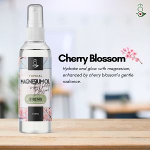 CHERRY BLOSSOM Nature Infused Magnesium Oils for Pain Sleep & Stress Sore Muscles Cramps Magnesium