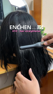 Gift Idea For Her~ENCHEN H10 Hair Straightener and Curler 2 in 1 flat iron 4 temperature Fast Heat
