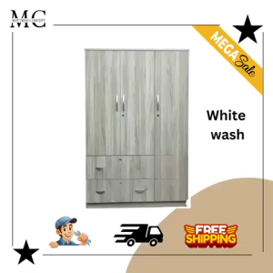 🔥【LOCAL SELLER】🔥 OAK 3 DOOR OPEN WARDROBE (FREE DELIVERY & INSTALLATION)