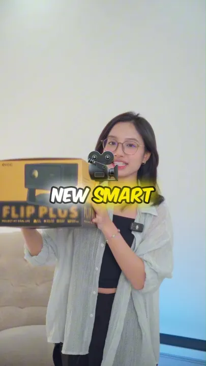 EROC Flip Plus Projector Android 14 Built-in Google TV 1080P Full HD Automatic Keystone Correction