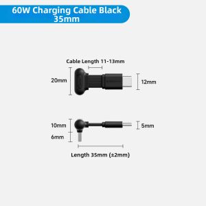 Hagibis | Portable Short Dual-Head Type C Data Cable 60W PD Fast Charging
