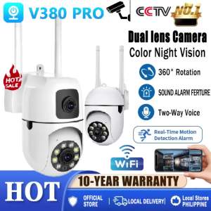 【Local Delivery&COD】CCTV Camera Dual Lens 8MP+8MP HD WIFI Connect Wireless Surveillance Auto Tracking Remote Monitor with audio and speaker night vision Alarm 360 IP Security Cameras