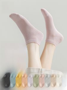 MiiOW | Pure Cotton Invisible Boat Socks Womens Thin Summer Anti-Slip Odor Control New 2025 MiiOW Cat Person Breathable Mesh Socks