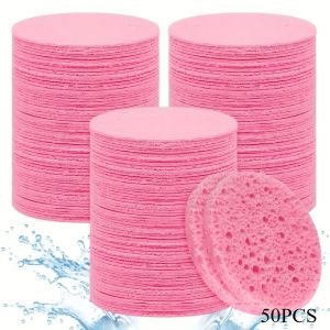 50PCS Compressed Facial Sponge Cosmetic Hydrotherapy Sponge Suitable for Daily Cleansing Makeup Removal and Exfoliation