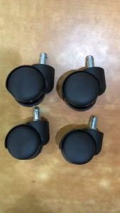 Friction Ring Type Swivel Twin Wheel Replacement Casters 50mm for Office Gaming Chair (4 pcs)