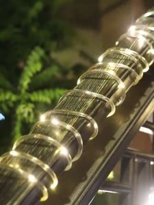 [Solar/Battery] Solar Christmas Lights Rope Fairy Lights Outdoor Waterproof LED String Lights Solar Garden Lights Decoration Wedding Party Festival Decoration Lawn Garden Walkway Landscape Ambience Lights Halloween Christmas Thanksgiving