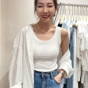 เสื้อกล้ามผ้าฝ้ายทรงเข้ารูปของผู้หญิง Topa Rabbit พร้อมรูปแบบด้ายการออกแบบป้องกันแสงที่ทนต่อการสึกหรอภายในสําหรับฤดูร้อน