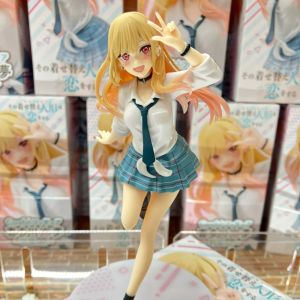 Bandai | Hot 18cm My Dress-Up Darling Kitagawa Marin Uniform Ver. Anime PVC Action Figure Collectible Model Desktop Decoration Gifts
