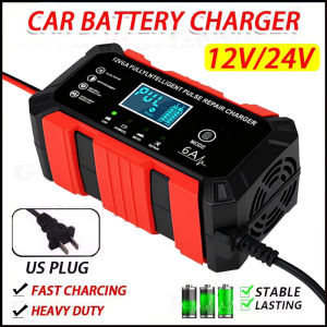 Car Battery Charger Heavy Duty Japan Made 12 24volts Pulse Repair Charger 12v 24v Original For Motorcycle Power Charger Full Intelligent Universal Repair Type Portable