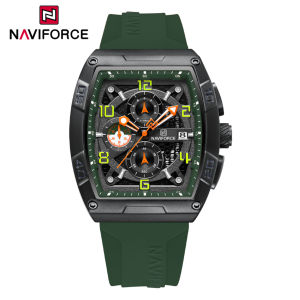 นาฬิกา NAVIFORCE สำหรับผู้ชายนาฬิกาข้อมือแนวสปอร์ตของแท้กันน้ำจับเวลามัลติฟังก์ชันพร้อมหน้าปัดดิจิตอลแบบจอแสดงปฏิทิน