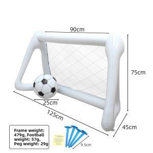 Wonflex Inflatable Football Goal Portable Foldable Childrens Soccer Net for Backyard Lawn Indoor Outdoor Sports Games